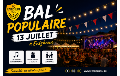 Bal populaire du 13 juillet : la soirée est maintenue !